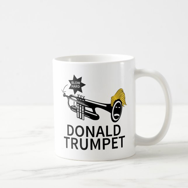 Donald Trump Trumpet Funny Coffee Mug (Right)