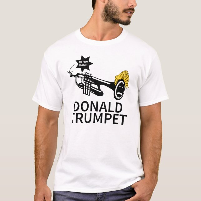 Donald Trump Trumpet Funny T-Shirt (Front)