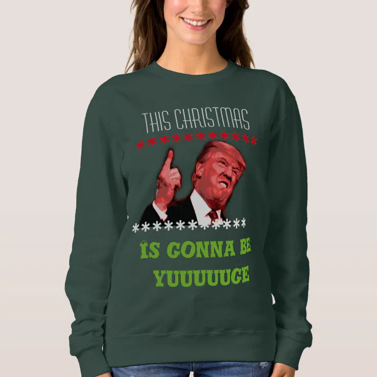 Donald Trump Ugly Christmas Sweater for Women 2 Zazzle Ugly Christmas Sweater Trump