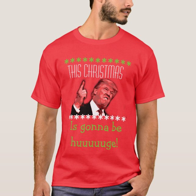 Donald Trump Ugly Christmas T-Shirt (Front)