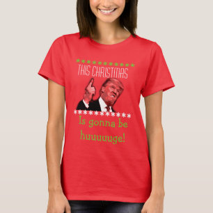 Donald Trump Ugly Christmas T-Shirt for Women