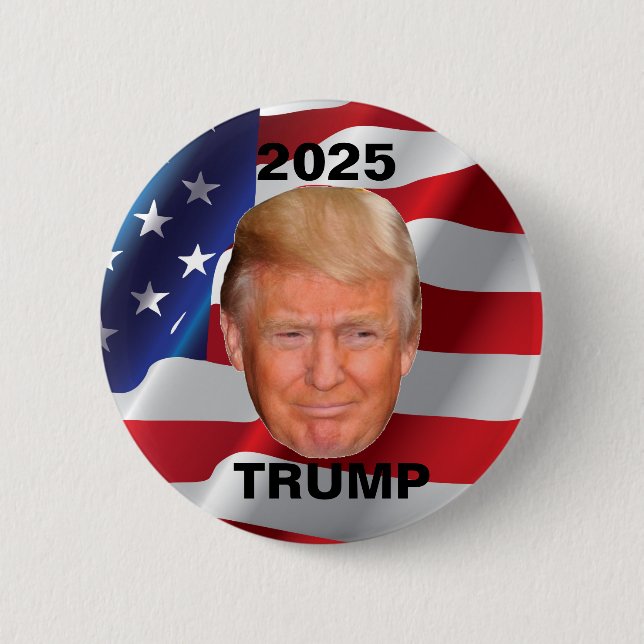 Donald Trump - United States President 2025 Button (Front)