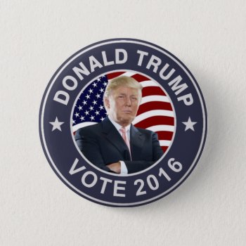 Donald Trump Us Flag Button by EST_Design at Zazzle