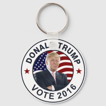 Donald Trump Us Flag Keychain by EST_Design at Zazzle