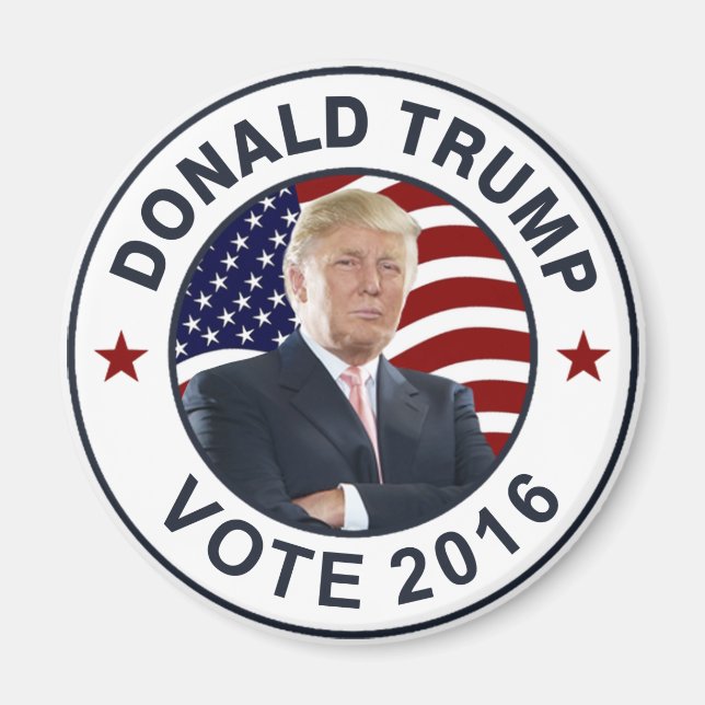 Donald Trump US Flag Magnet (Front)