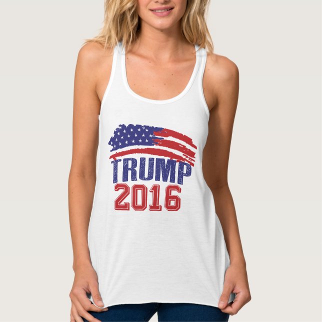 Donald Trump US Flag Tank Top (Front)
