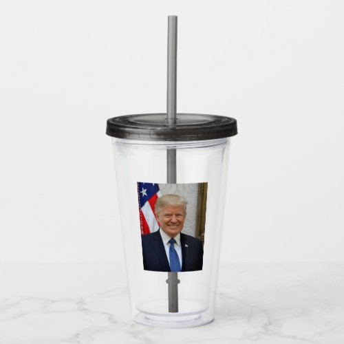 Donald Trump US President White House MAGA 2024  Acrylic Tumbler