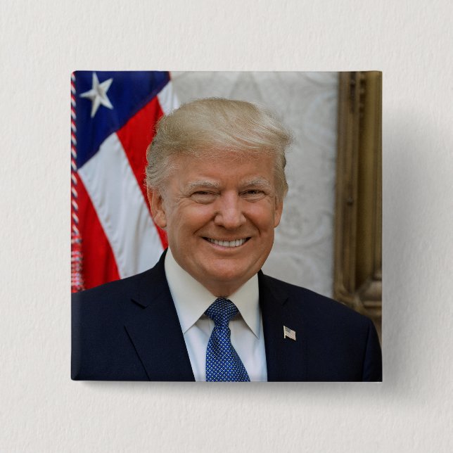 Donald Trump US President White House MAGA 2024  Button (Front)