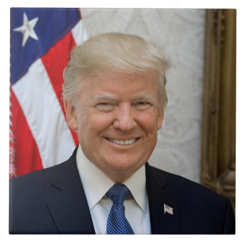 Donald Trump US President White House MAGA 2024  Ceramic Tile