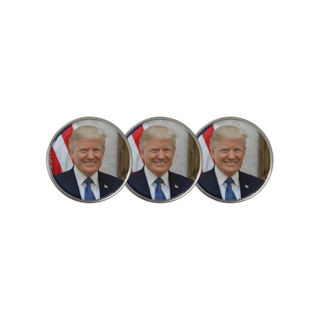 Donald Trump US President White House MAGA 2024  Golf Ball Marker (3 Up)
