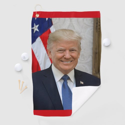 Donald Trump US President White House MAGA 2024  Golf Towel