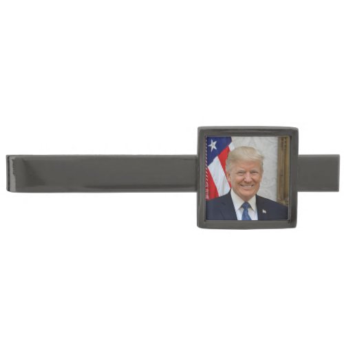 Donald Trump US President White House MAGA 2024  Gunmetal Finish Tie Bar