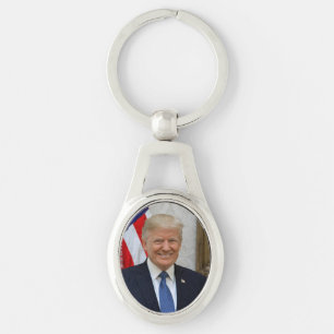 Donald Trump US President White House MAGA 2024 Keychain