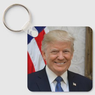 Donald Trump US President White House MAGA 2024 Keychain