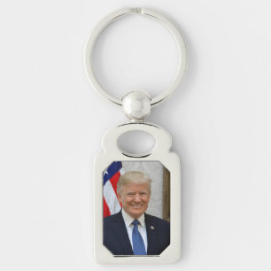 Donald Trump US President White House MAGA 2024 Keychain
