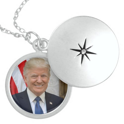 Donald Trump US President White House MAGA 2024  Locket Necklace