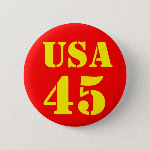 Donald Trump USA 45 Pinback Button