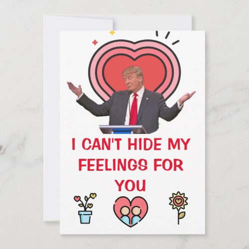 donald trump valentines day  FUNNY Holiday Card