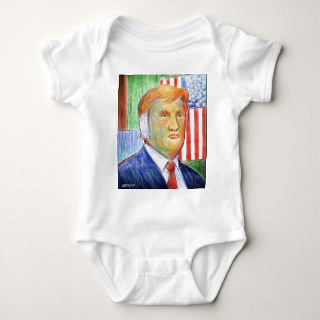 Donald Trump Van Gogh Baby Bodysuit (Front)