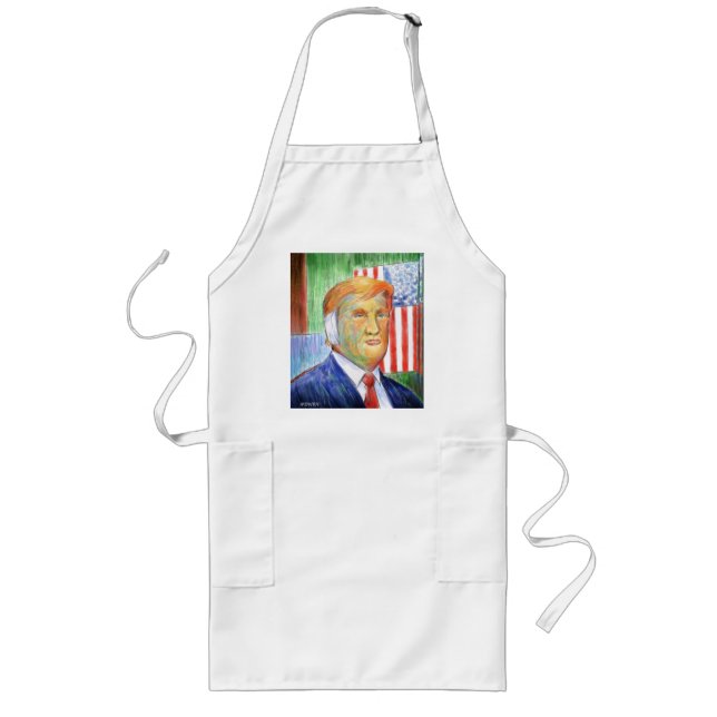 Donald Trump Van Gogh Long Apron (Front)
