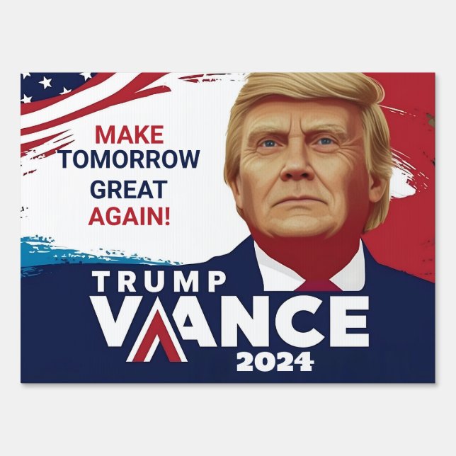 Donald Trump Vance 2024 YARD  Sign (Front)