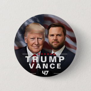 Donald Trump vance 47 election Button