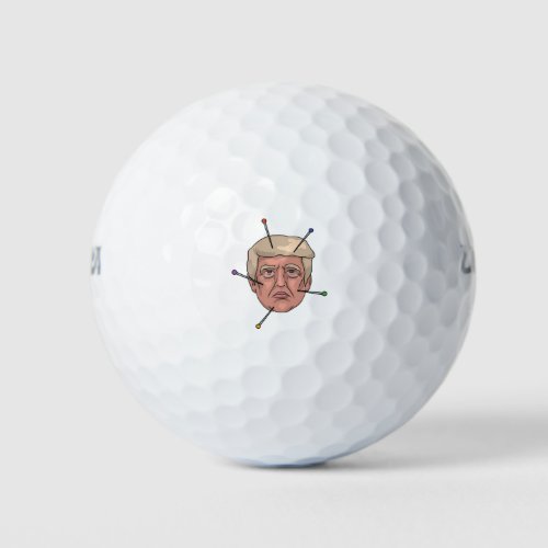 Donald Trump Voodoo Doll Pin Illustration Golf Balls