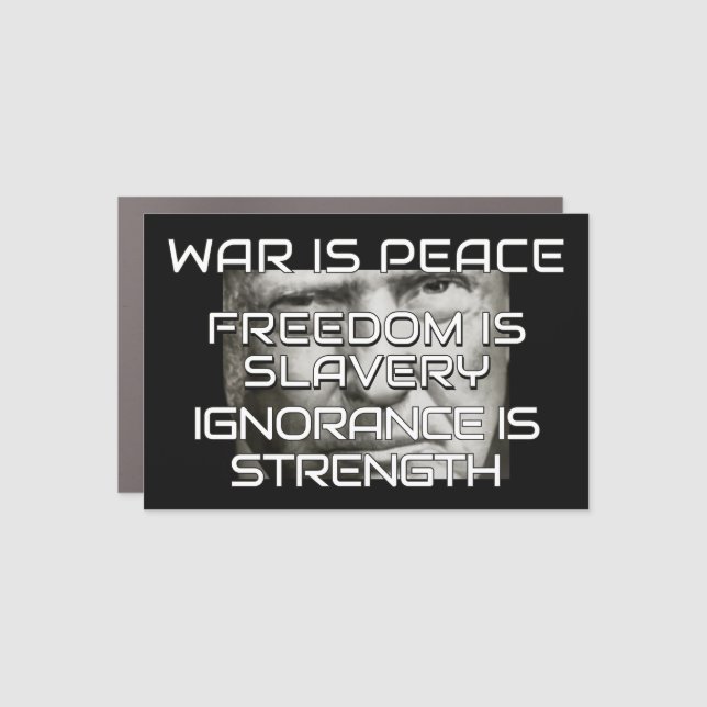 Donald Trump War is Peace Car Magnet (Front)