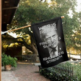 Donald Trump War is Peace House Flag