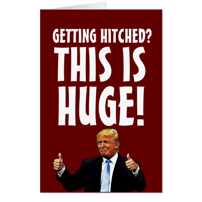 DONALD TRUMP WEDDING OVERSIZED GIANT GREETING CARD (Front)