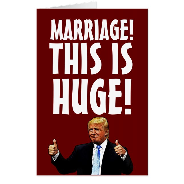 DONALD TRUMP WEDDING OVERSIZED GIANT GREETING CARD (Front)