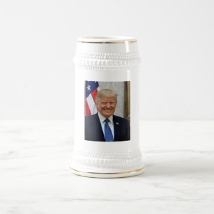 Donald Trump White House President Portrait Beer Stein