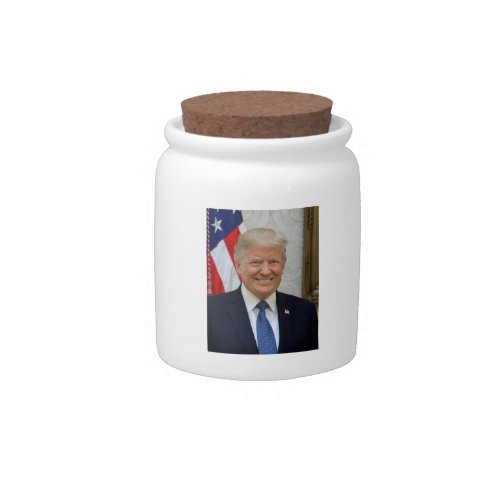 Donald Trump White House President Portrait Candy Jar
