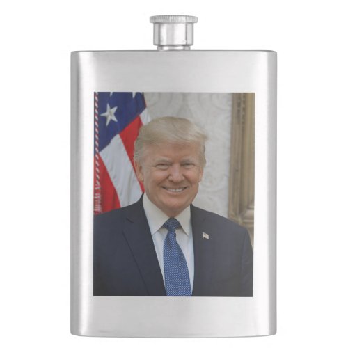 Donald Trump White House President Portrait Flask