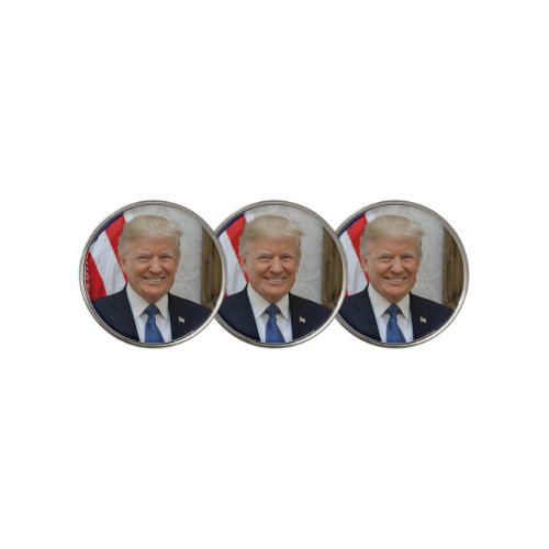 Donald Trump White House President Portrait Golf Ball Marker