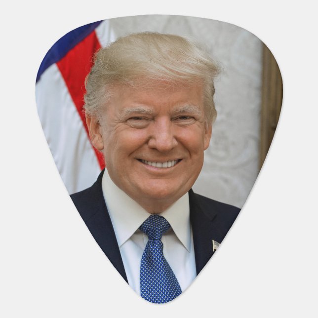 Donald Trump White House President Portrait Guitar Pick (Front)