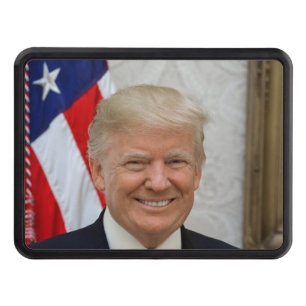 Donald Trump White House President Portrait Hitch Hitch Cover
