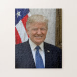 Donald Trump White House President Portrait Jigsaw Puzzle at Zazzle
