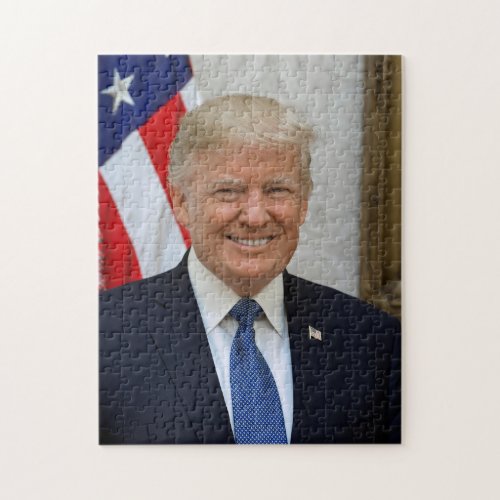 Donald Trump White House President Portrait Jigsaw Puzzle