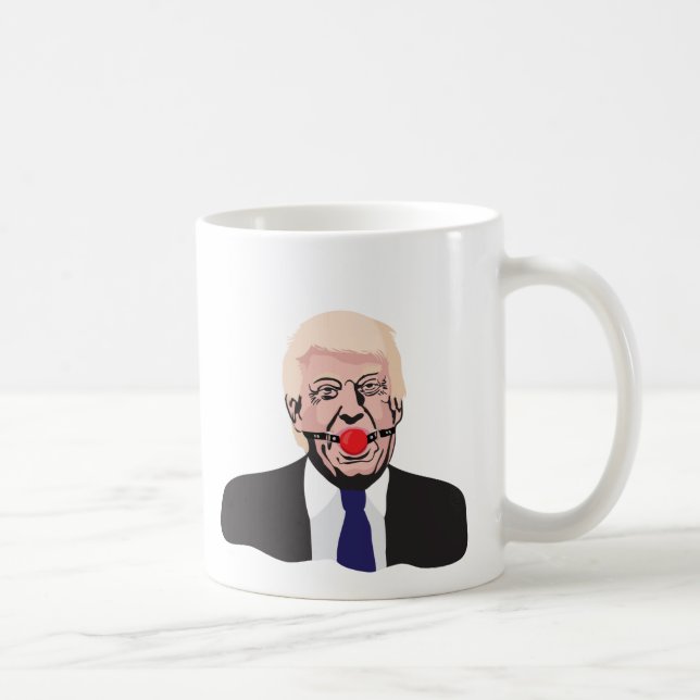 Donald Trump with a gag ball - two image mug - diy (Right)