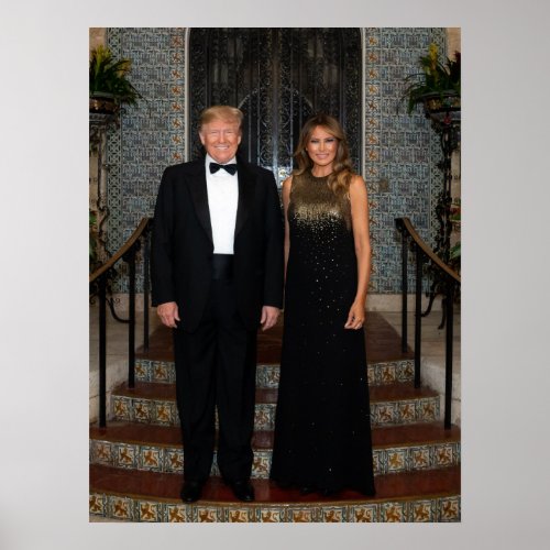 Donald Trump With First Lady Melania Poster