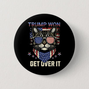 Donald Trump Won 2024 Election Cats For Trump Men Button