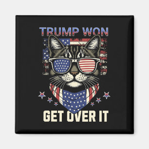 Donald Trump Won 2024 Election Cats For Trump Men  Magnet