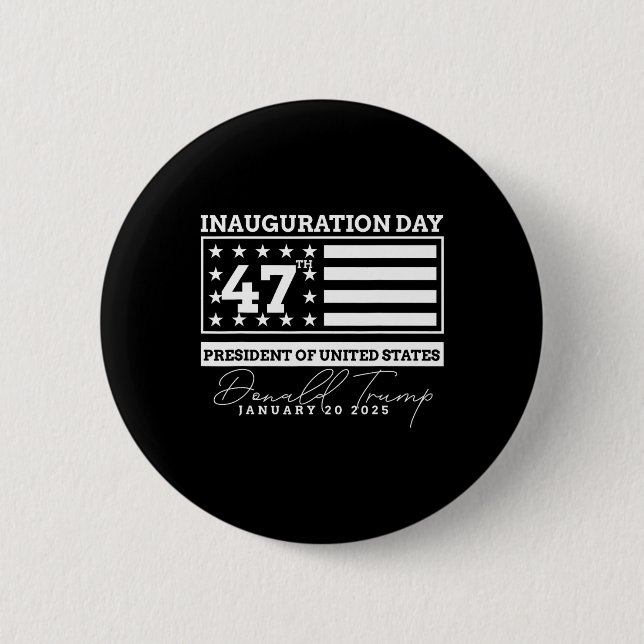Donald Trump Won 2024 Election Inauguration Men Wo Button (Front)