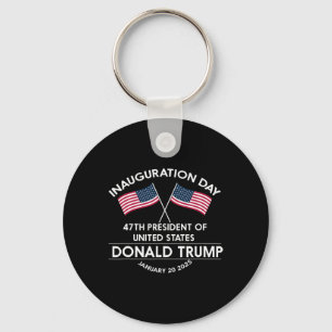 Donald Trump Won 2024 Election Inauguration Men Wo Keychain