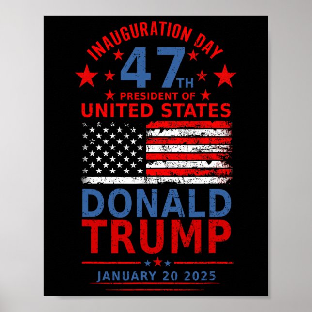Donald Trump Won 2024 Election Inauguration Men Wo Poster (Front)