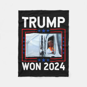 Donald Trump Won 2024 Election Inauguration Trump Fleece Blanket