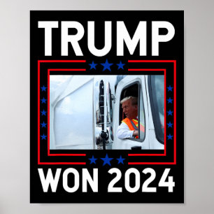 Donald Trump Won 2024 Election Inauguration Trump Poster