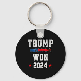 Donald Trump Won Wins 2024 Election 47th President Keychain