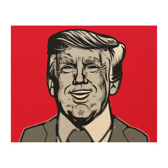 DONALD TRUMP  WOOD WALL ART (Front)